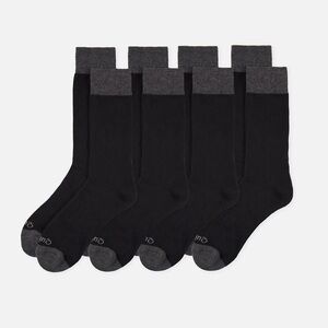 NWT QUINCE Pack Of 4 Cotton Dress Socks Black & Grey XS / S 6604